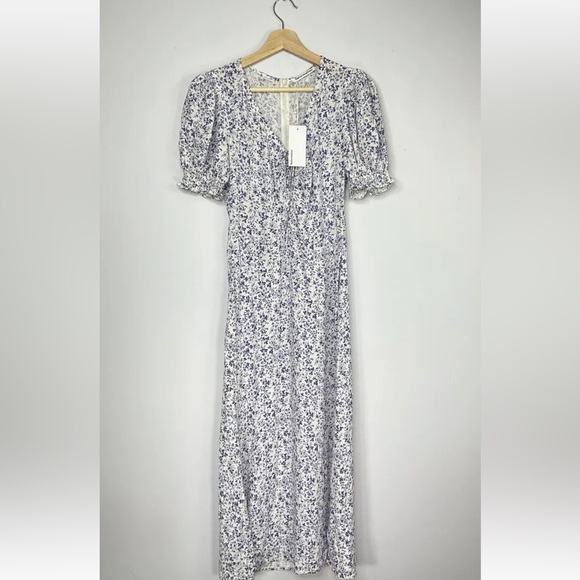 Reformation Trisha Johanna Dress US 2 UK 6 / 8 Floral Boho Midi BNWT Sold Out - Picture 4 of 10